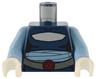 Torso SW Medium Blue Waist Sash Pattern (Asajj Ventress) / Medium Blue Arms / White Hands