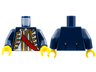 Torso Pirate Governor with Red Sash Pattern / Dark Blue Arms / Yellow Hands