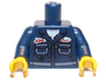 Torso Mechanic with Pockets, Oil Stains, White Undershirt, and Raph Name Badge Pattern / Dark Blue Arms / Yellow Hands
