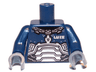 Torso Space Armor with 'LUIZ' Pattern / Dark Blue Arms / Dark Bluish Gray Hands