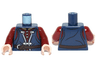 Torso LotR Vest Long with Dark Red Shirt and Brown Belt Pattern (Boromir) / Dark Red Arms / Light Nougat Hands