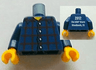 Torso Studios Plaid Button Shirt Front, 2012 The LEGO Store Woodlands, TX Back Pattern / Dark Blue Arms / Yellow Hands
