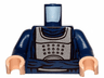 Torso Armor Flat Silver with Waist Sash Pattern (SW Bib Fortuna) / Dark Blue Arms / Light Nougat Hands