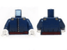 Torso Cavalry Uniform, 7 Buttons, Dark Red Sash and Gold Epaulettes Pattern / Dark Blue Arms / White Hands