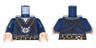 Torso Coat over Dark Bluish Gray Shirt, Metallic Silver Eye-shaped Medallion Pattern / Dark Blue Arms / Light Nougat Hands