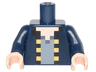 Torso Pixelated Jacket with Black and Yellow Trim over Dark Bluish Gray Shirt Pattern / Dark Blue Arms / Light Nougat Hands