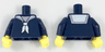 Torso Sailor Uniform with White Neckerchief Pattern / Dark Blue Arms / Yellow Hands