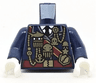 Torso Military Uniform with Medals and Dark Red Sash Pattern / Dark Blue Arms  / White Hands