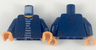 Torso Open Shirt with Pocket over Dark Blue and White Striped T-Shirt Pattern / Dark Blue Arms / Nougat Hands
