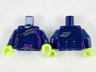 Torso Robes with Diagonal Sash and Dark Purple Trim Pattern / Dark Blue Arms / Lime Hands