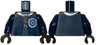 Torso Quidditch Robe over Sweater, Blue Collar and Ravenclaw Crest and Dark Orange Lacing Pattern / Dark Blue Arms / Dark Brown Hands