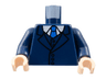 Torso Jacket and Vest, White Shirt, Blue Tie Pattern / Dark Blue Arms / Light Nougat Hands