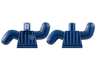 Torso Jacket, White Pinstripes and Police Star Badge Logo Pattern / Dark Blue Cactus Arms
