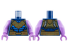 Torso Gold and Dark Orange Breastplate and Belt, Blue Armor Plates Pattern / Medium Lavender Arms / Medium Lavender Hands