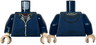 Torso Hoodie with Pockets and Silver Zipper over Sand Green Plaid Shirt and Dark Red Undershirt Pattern / Dark Blue Arms / Light Nougat Hands