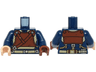Torso SW Armor, Reddish Brown Chest Panel with Straps, Tan and Dark Tan Belt Pattern / Dark Blue Arms / Reddish Brown Hand Left / Light Nougat Hand Right