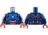 Torso Armor with Blue Plates, White Arc Reactor, Silver and Red Star and Trim Pattern / Dark Blue Arms / Red Hands