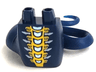 Lower Body, Serpent with Molded Flexible Rubber (Same Color) Tail and Printed Yellow and Light Blue Scales Pattern