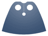 Minifigure Cape Cloth, Very Short - Traditional Starched Fabric