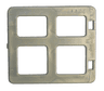 Duplo Door / Window Pane 1 x 4 x 3 with 4 Different Size Panes Square Corners