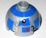 Brick, Round 2 x 2 Dome Top with Blue Pattern (R2-D2 Clone Wars)