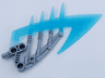 Bionicle Weapon Ice Slicer with Molded Trans-Light Blue Blade Pattern