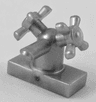 Tap 1 x 2 with Dual Handles, Large / Sink Faucet