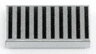 Tile 1 x 2 with Black Grille Pattern - 10 Bars