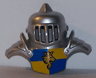 Duplo Wear Head Armor with Silver Faced Shield and Yellow Breastplate with Lion and Crown Pattern