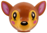 Minifigure, Head, Modified Deer with Ears with Molded Bright Light Orange Face and Printed Black Eyes and Nose, Dark Pink and Bright Pink Auricles and Cheeks, and White Spots Pattern