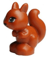 Squirrel, Mini Doll Style with Green Eyes, Black Eyelashes, Nose and Mouth Pattern