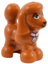 Dog, Friends Style, Poodle with Bright Light Blue Eyes, Black Nose and Mouth, and Bright Pink Collar with Silver Tag Pattern (Harley)