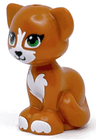 Cat, Friends Style, Sitting with Green Eyes, Black Nose and White Patches and Paws Pattern