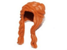 Minifigure, Hair Female Long, Braided on Right, Hole on Top