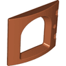 Duplo Door / Window Pane 1 x 4 x 3 Curved Front with Rounded Pane