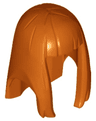 Minifigure, Hair Female Long Straight with Bangs - Flexible Rubber