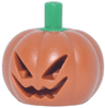 Minifigure, Headgear Head Cover, Pumpkin Jack O' Lantern with Molded Green Stem Pattern