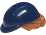 Mini Doll, Hair Combo, Hair with Hat, Bun and Side Bangs, Hole on Top with Molded Dark Blue Horse Riding Helmet Pattern
