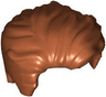 Minifigure, Hair Swept Left Tousled with Slight Widow's Peak and Short Sideburns