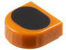 Tile, Round 1 x 1 Half Circle Extended with Black Oval Pattern