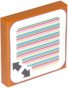 Tile 2 x 2 with Super Mario Scanner Code Double Arrows Pattern (Sticker) - Set 71365