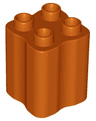 Duplo, Brick 2 x 2 x 2 with Indented Sides (Tree Trunk)