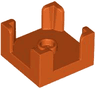 Container, Box 2 x 2 x 1 Half with Stud and 4 Corner Supports