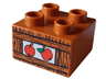 Duplo, Brick 2 x 2 with 2 Apples in Crate Pattern