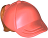 Minifigure, Hair Combo, Hair with Hat, Ponytail with Molded Coral Ball Cap Pattern