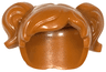 Minifigure, Hair Short, Parted with Two Pigtails, Hole on Top