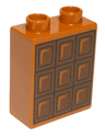 Duplo, Brick 1 x 2 x 2 with Chocolate Bar Pattern