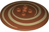 Dish 6 x 6 Inverted (Radar) - Solid Studs with Tan Spirals / Swirls Pattern