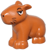 Capybara, Mini Doll Style with Black Eyes, Nostrils, Mouth and Whiskers Pattern (Disney Chispi)