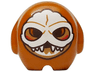 Minifigure, Utensil Pillow Plush Toy with Kakamora with Dark Brown Eyes, Dark Tan and White Mask, Pointed Teeth and Red Face Paint Pattern